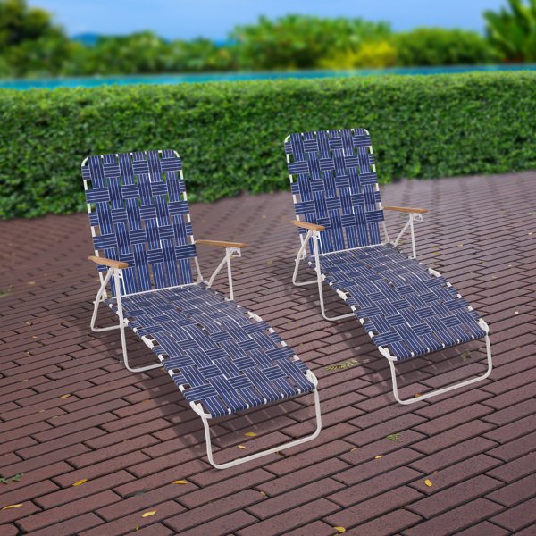 Arlmont & Co. Four Seasons Courtyard High Back  Chaise Outdoor